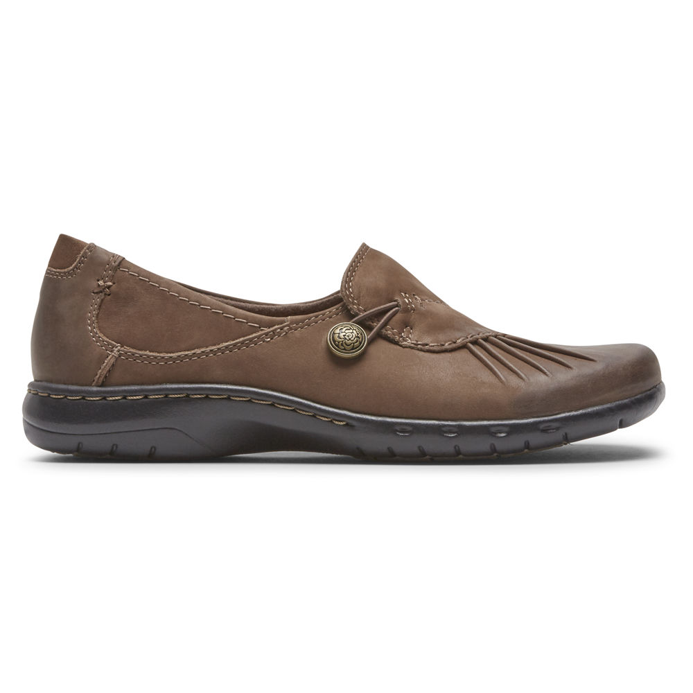 Rockport Slip-Ons Dame Brune - Cobb Hill Paulette - MQNY92183